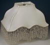 Victorian lamp shade rectangle scallop bottom with beaded fringe trim