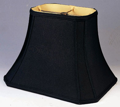 Black Lamp Shades With Gold And White Linings 6x12x9 5 Black Lamp Shade Rectangle Cut Corner Silk Corners