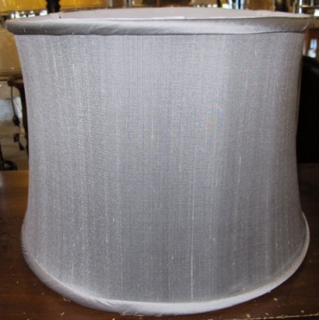 white silk drum lamp shade