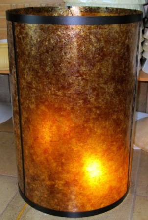 mica drum lamp shade shades chandelier stiffel custom tall clip amber silver any crafted hoylelamps hand american