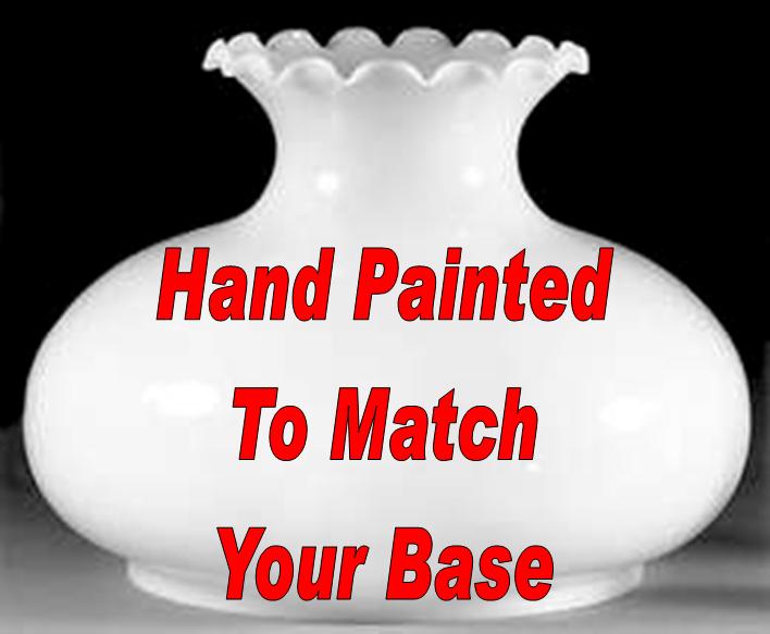 match globes shade painting painted base lamps to glass Hurricane for