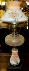 Hurricane glass shade replaced on this lamp