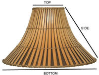 Lamp shade fitting, how to measure a lamp shade, how to buy a lamp shade, correct size lamp shade, LIVE HELP available.