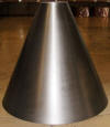 Brushed finish metal lamp shade