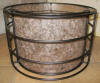 Silver Mica and metal lamp shade