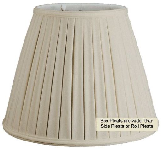 Pleated Lamp Shades Box English Roll Side Smock Mushroom Pleated Lamp Shade Box Style