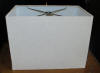 Rectangle lamp shade natural linen straight sides