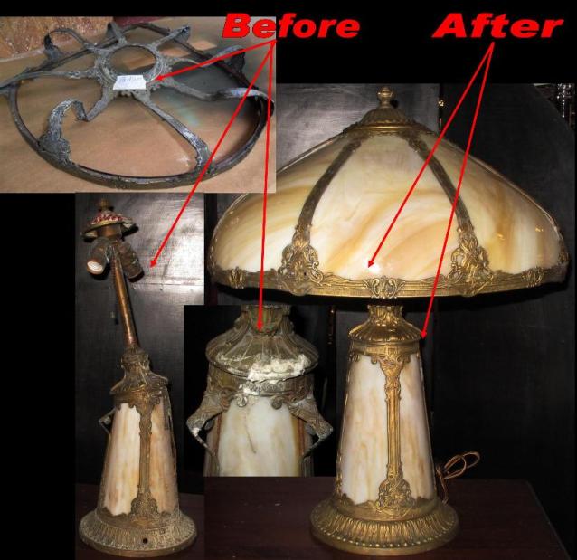 Slag Lamp Repair Shade Slag Lamp Repair