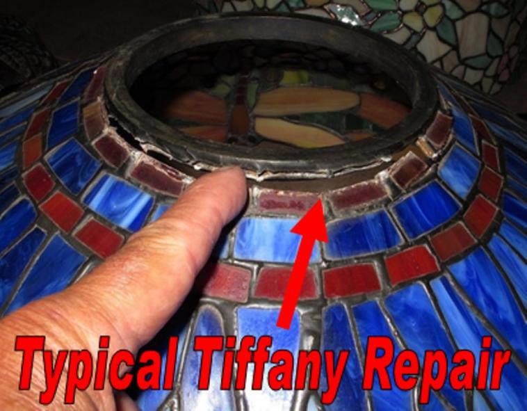 Lamp Repair And Shade Shade Repaired And Lamp Base Red To Original Finish Repair