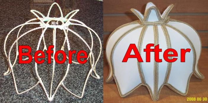 Repair Lamp Shades Recover Or Duplicate Your Old Shade Repair Recover Lamp Shade With Exotic Frame