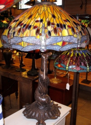 Tiffany Table Lamps And Shades By Lamp Shade Tiffany Lamp Gold Very Large Fine Old World Quality Dragonfly 36 H 24 W Shade 13 Base Yellow Red Blue Green With