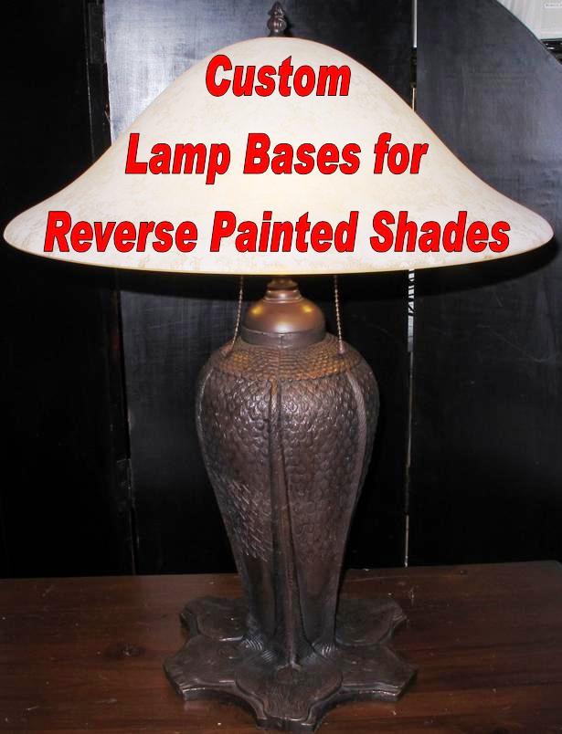 Reverse Painted Lamps Bases And Shades Available Separately Reverse Painted Lamp Custom Bases For Shades